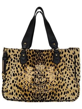 Vintage RARE Juicy Couture Cheetah Velour Pet Carrier Bag Y2K Doggy Couture